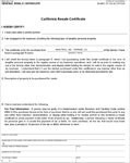 Image of resale certificate form